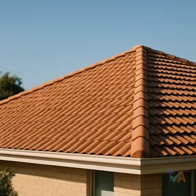 Licensed Australian roofer repairing tiled roof on a suburban home